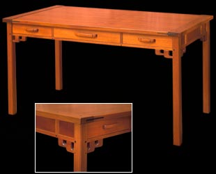 Arts & Crafts Desk with corner detail.